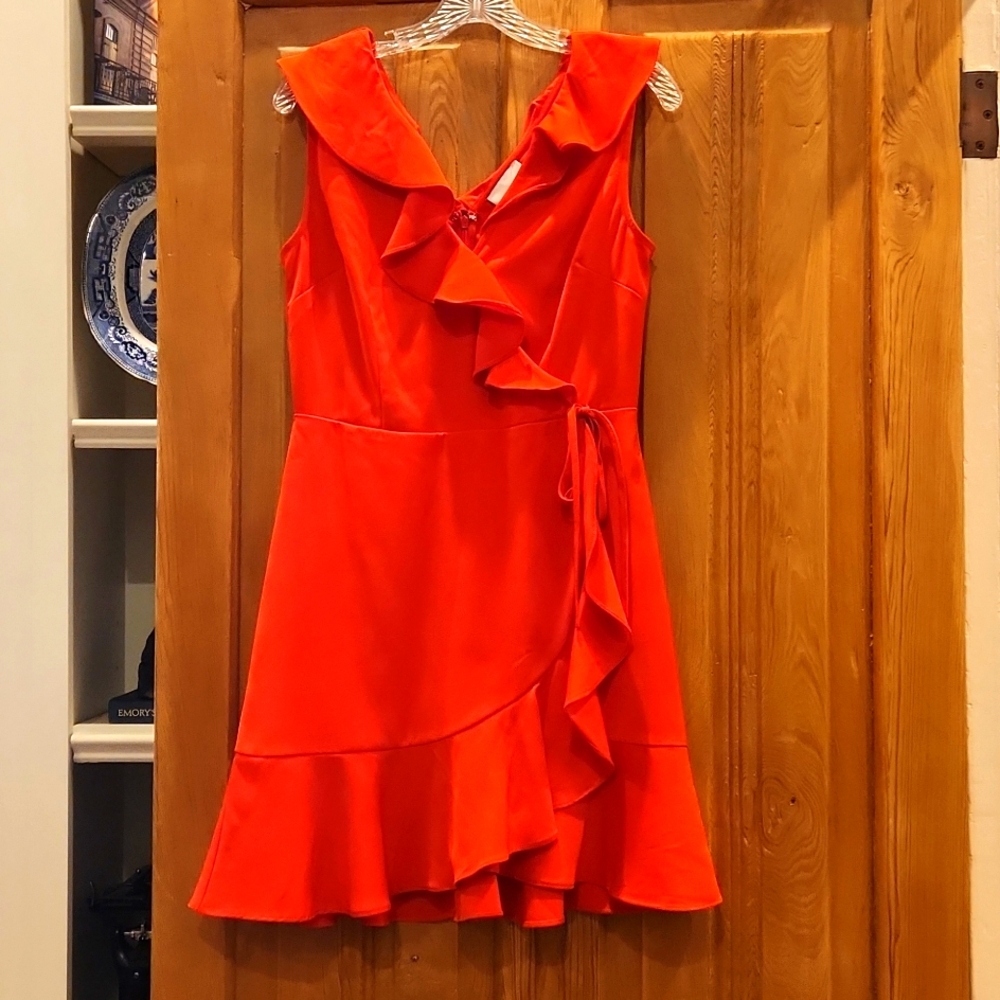 Pretty bright orange dress by J.O.A. Size Medium. Excellent condition! - Picture 1 of 5